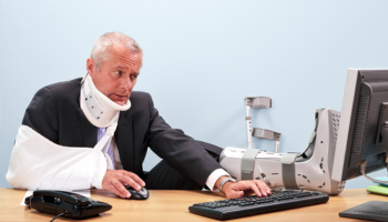 Injured working person